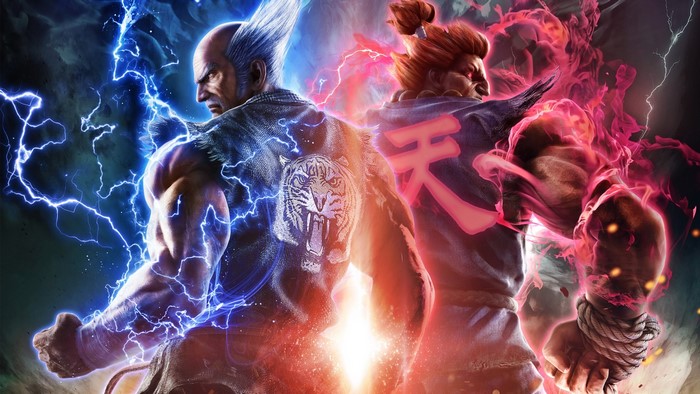 Heihachi Mishima and Akuma from Tekken 7