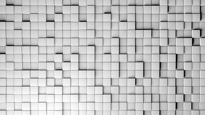 3D White Cubes Pattern