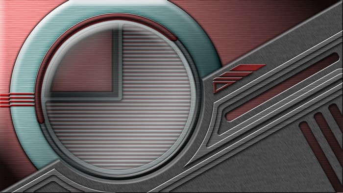 Abstract Grey and Red Geometric Design
