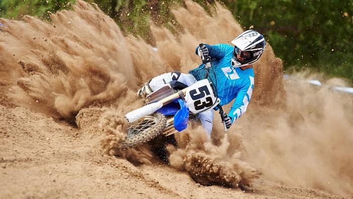 Motocross Rider Number 53 on Dirt Bike