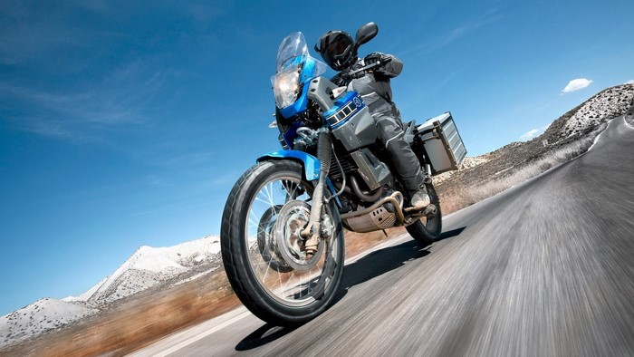 Yamaha XT 660 Z Tenere motorcycle on a road