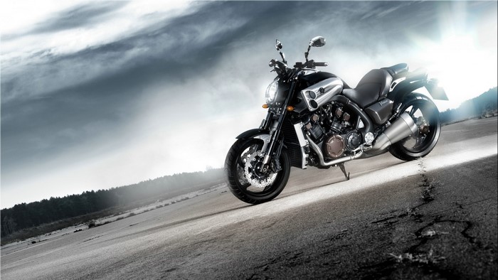 Yamaha Vmax motorcycle on a road