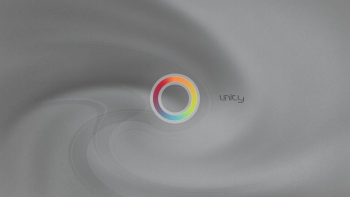 Unity logo with rainbow circle