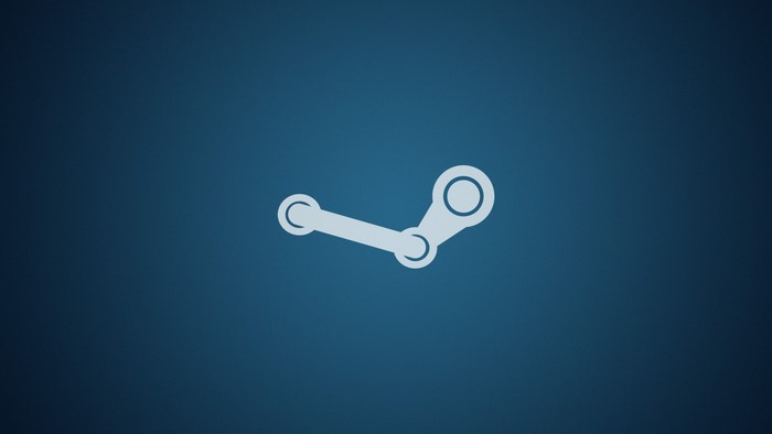 Steam logo on blue background