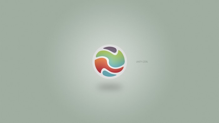 Unity 2016 logo with colorful abstract design