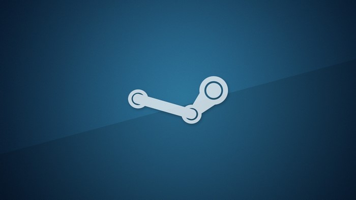 Steam logo on a blue background