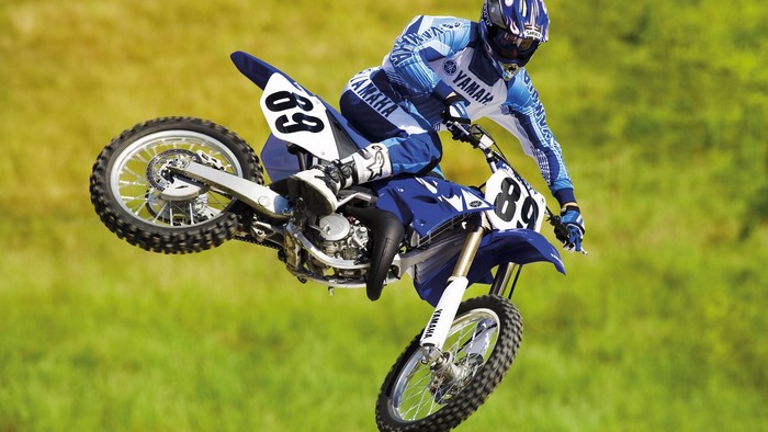 Motocross rider on a Yamaha bike