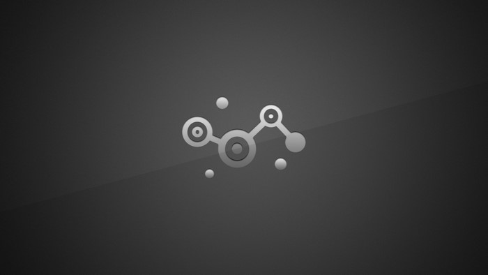 Abstract molecular structure on dark background
