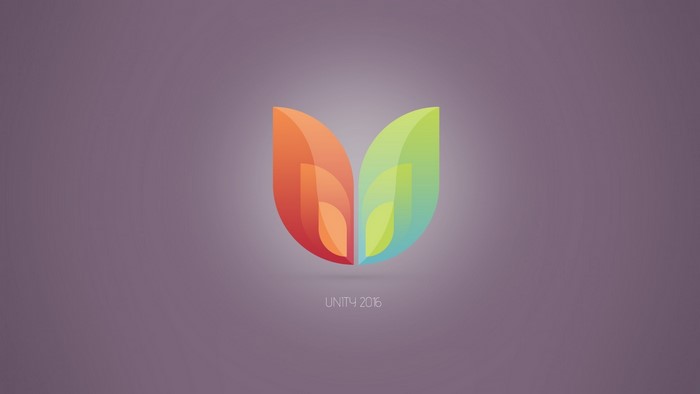 Unity 2016 logo with gradient petals