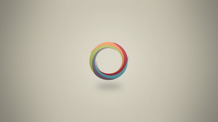 Colorful swirling circle logo