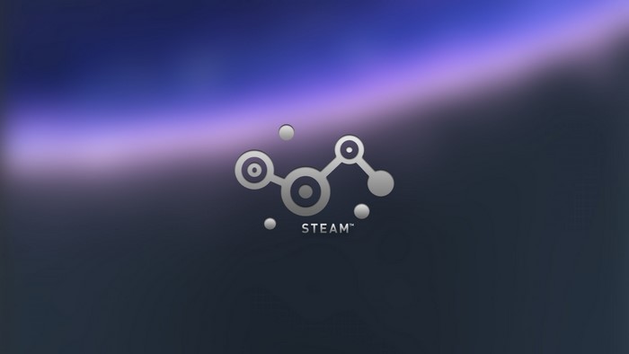 Steam Logo with Abstract Background