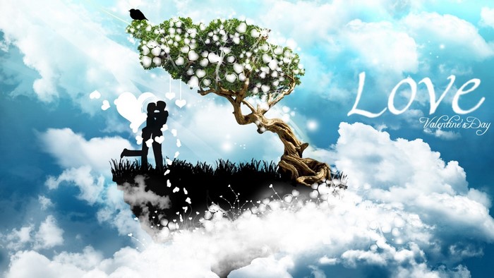Love Valentine's Day Couple Tree