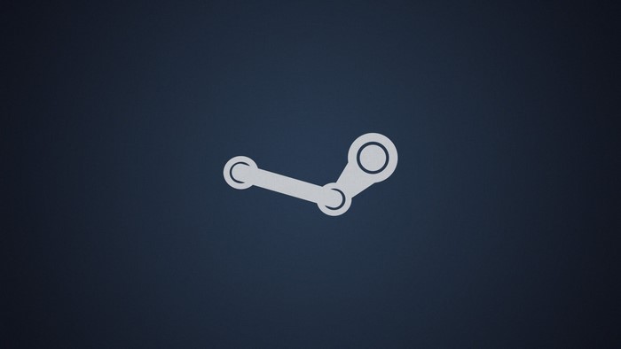 Steam logo on a dark blue background