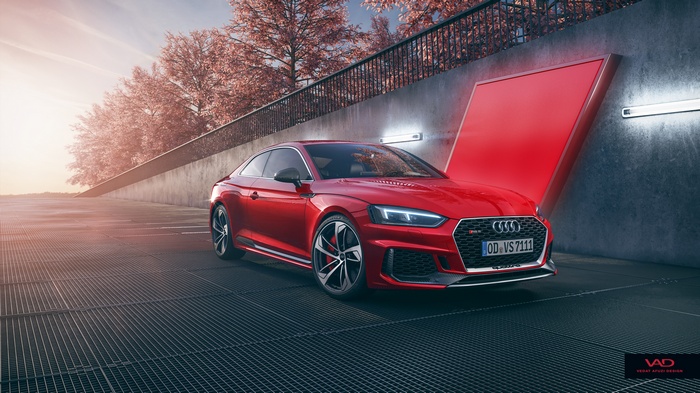 Red Audi RS5 Coupe in CGI