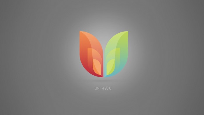 Unity 2016 logo with colorful leaves