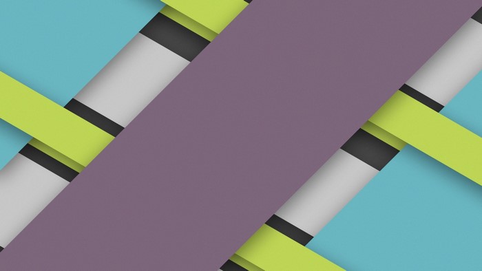 Abstract geometric shapes with purple, green, and blue.