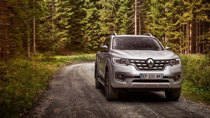 Renault Alaskan Pickup Truck on Forest Road 4K