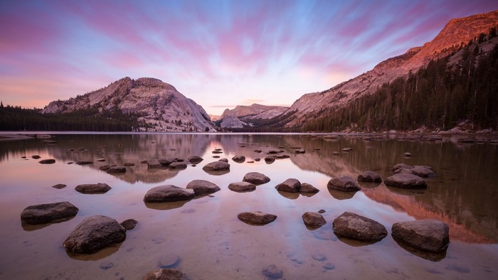 Yosemite Lake Reflections at Sunset