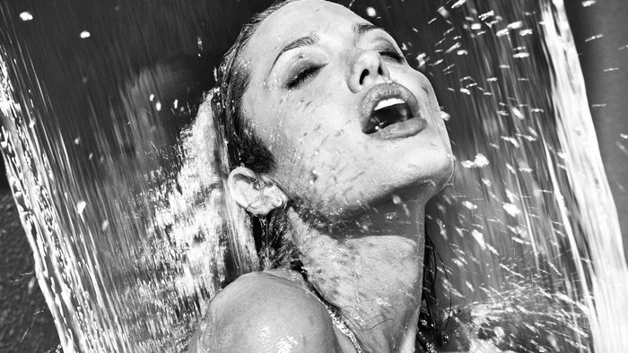 Angelina Jolie in water