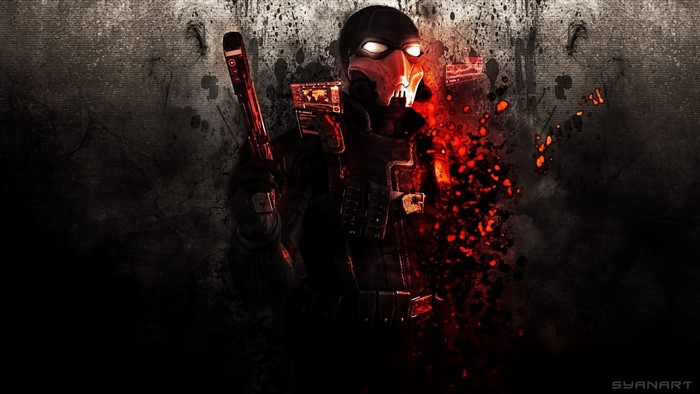 Character with mask and weapon from Wanted: Weapons of Fate