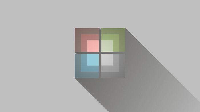 Microsoft Windows logo with long shadow