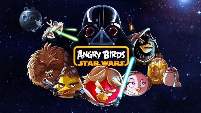 Angry Birds Star Wars characters with Darth Vader