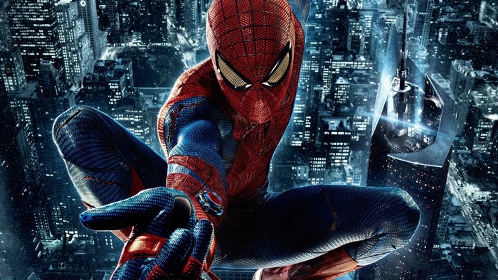 The Amazing Spider-Man on a skyscraper