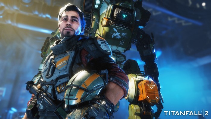 Pilot and Titan from Titanfall 2