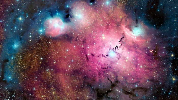 Colorful Nebula with Stars