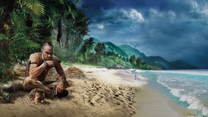 Vaas Montenegro from Far Cry 3 on a beach
