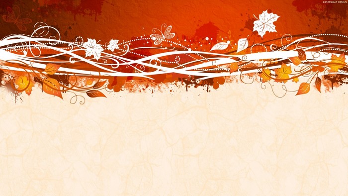Autumn Leaves and Swirls Design