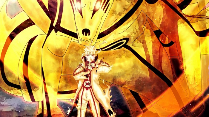 Naruto Uzumaki in Six Paths Sage Mode with Kurama