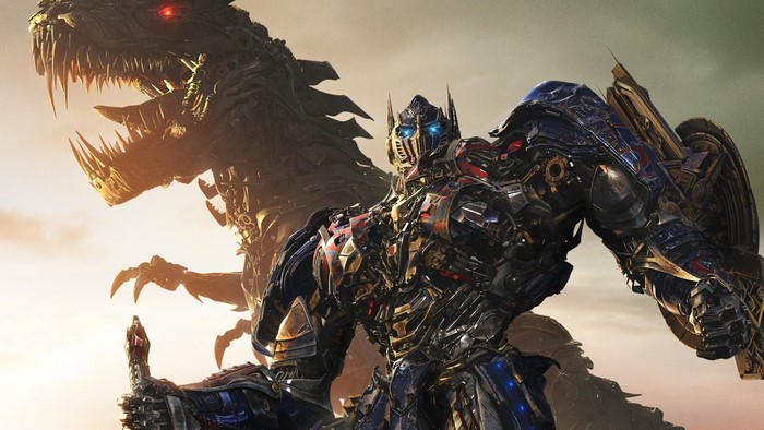 Optimus Prime and Dragon Transformer from Age of Extinction