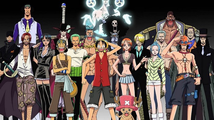 One Piece characters group portrait