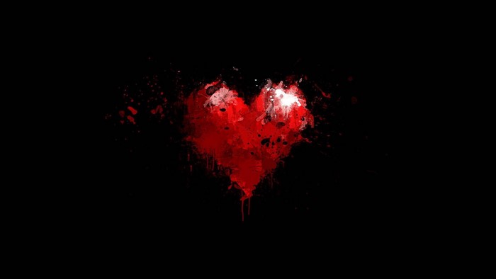 Red Heart Splatter