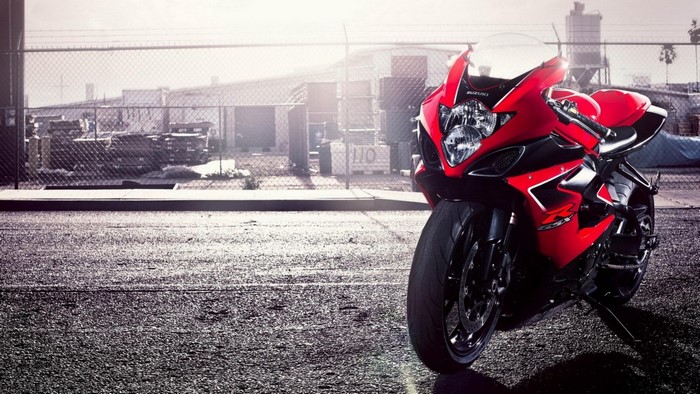 Red Suzuki GSX-R Sport Motorcycle
