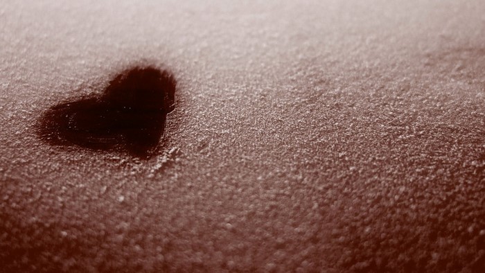 Heart shape in sand