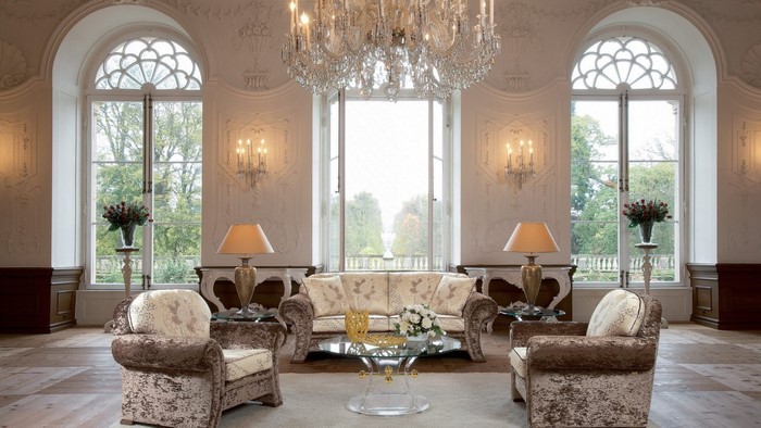 Vintage interior design of a luxurious living room