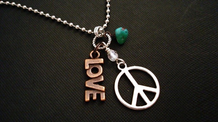Love and Peace Signs Necklace