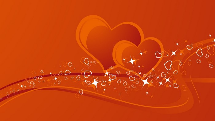 Couple of Hearts with Sparkles