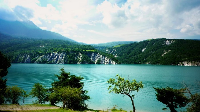 Lake and Mountains at Le Sauze Du Lac