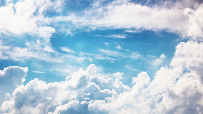 Blue Sky with White Clouds