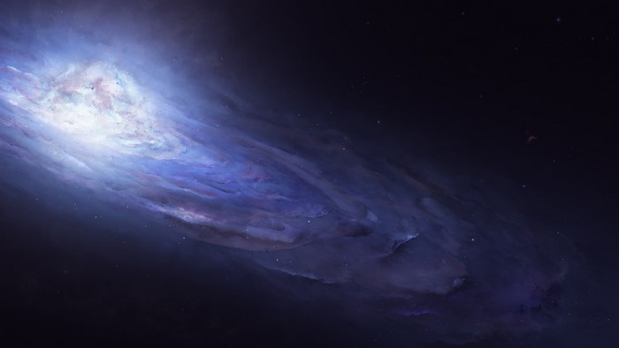 Andromeda Galaxy in deep space