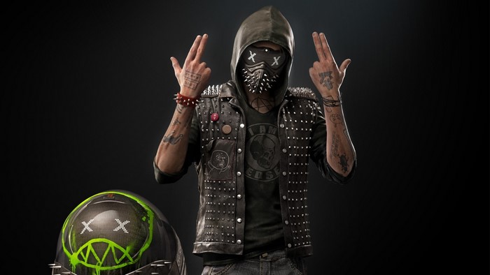 Wrench from Watch Dogs 2 with mask and studded jacket