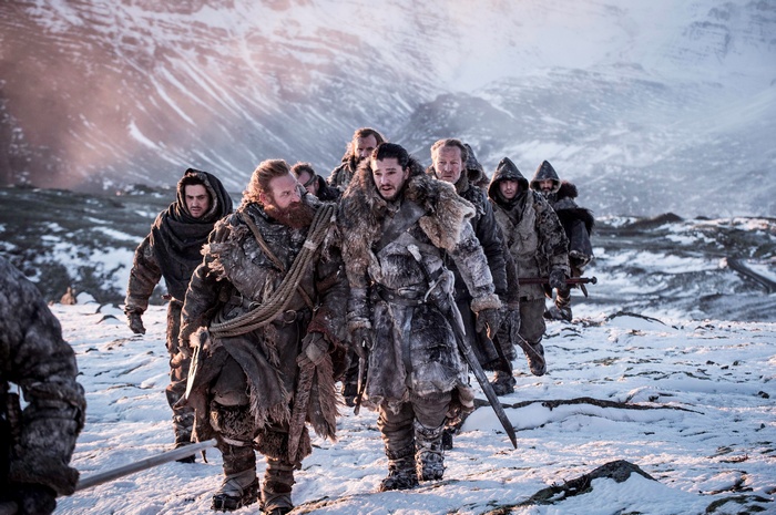 Jon Snow and companions in Game of Thrones Season 7 4K