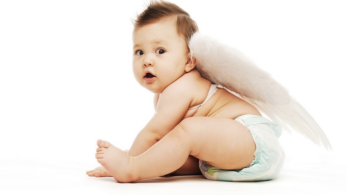 Cute Baby with Angel Wings