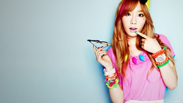 Kpop Korean Girl with colorful accessories