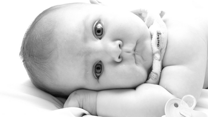 Cute Baby with Gerber Bib