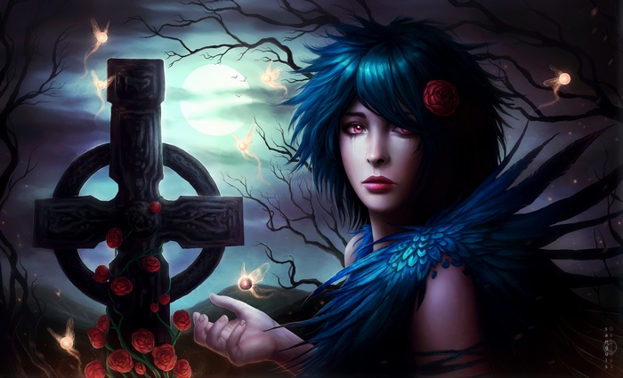 4K Gothic Fantasy with Fairies and Roses