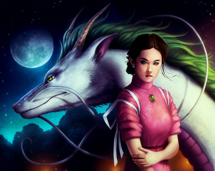 Chihiro and Haku from Spirited Away 4K